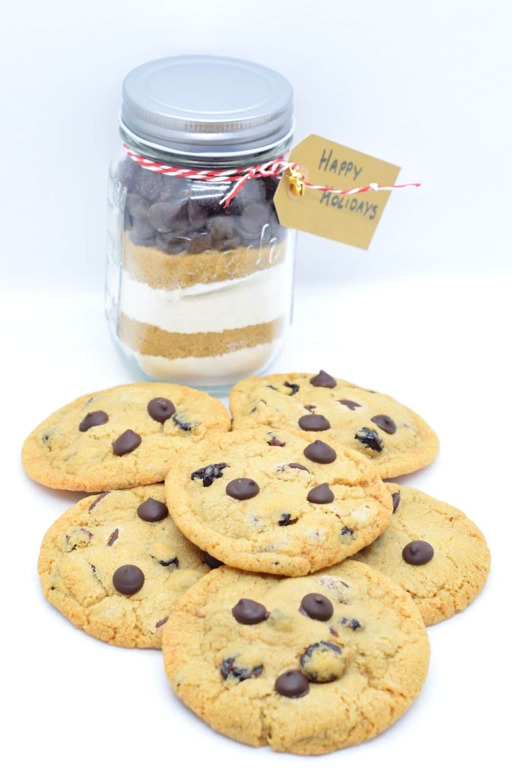 Mason Jar Vegan Cookie Mix Holidays Christmas Gift – Vegan Cranberry Dark Chocolate Chip Cookie Mix Recipe