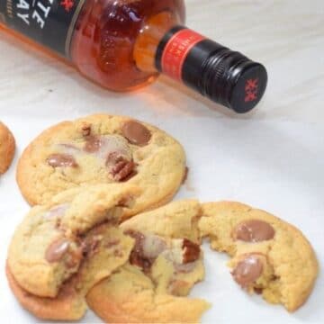 Whiskey bourbon pecan chocolate chip cookies recipe