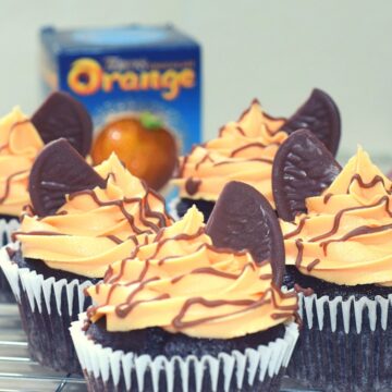 Easy Terrys chocolate orange cupcakes with orange buttercream
