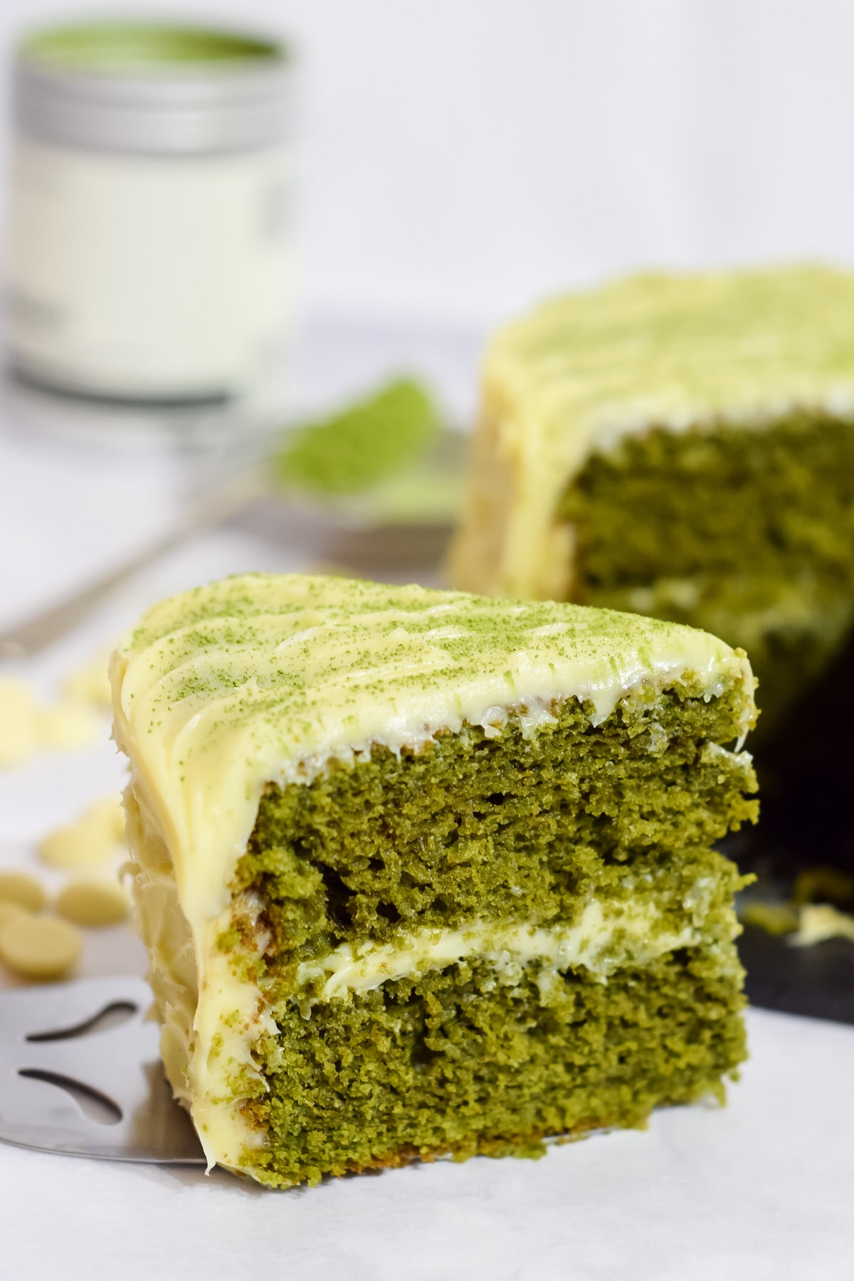 MATCHA WHITE CHOCOLATE CAKE easy green desserts for St Patricks Day. Get tons of dessert ideas from decadent, no bake, easy, vegan and green!