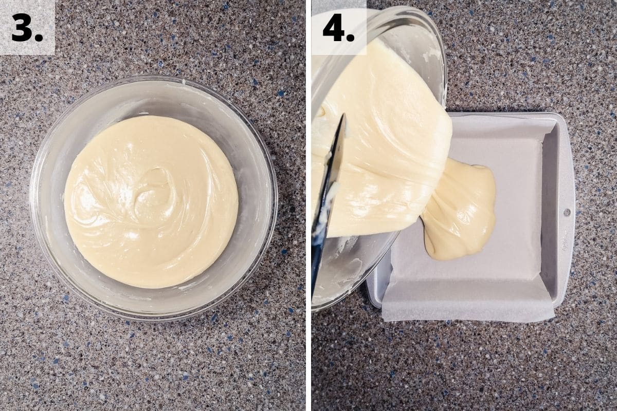 White Chocolate Peppermint Christmas fudge recipe method steps 3-4