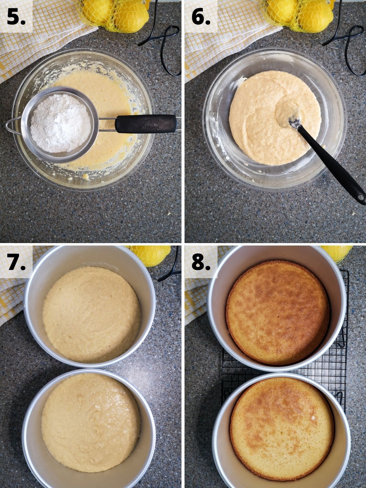 lemon curd cake recipe method sponges steps 5 - 8