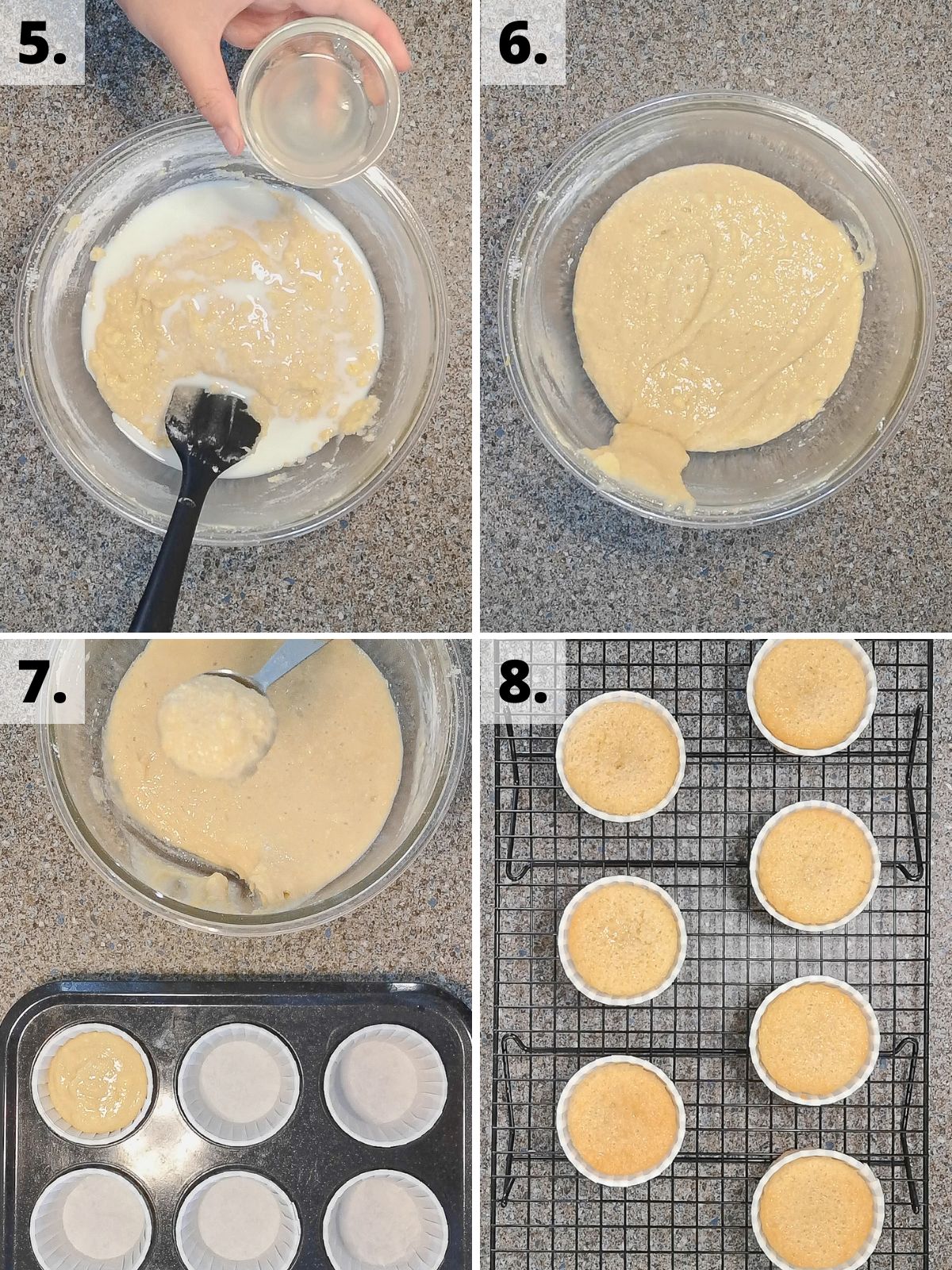 lemon orange cupcakes recipe method steps 5 - 8