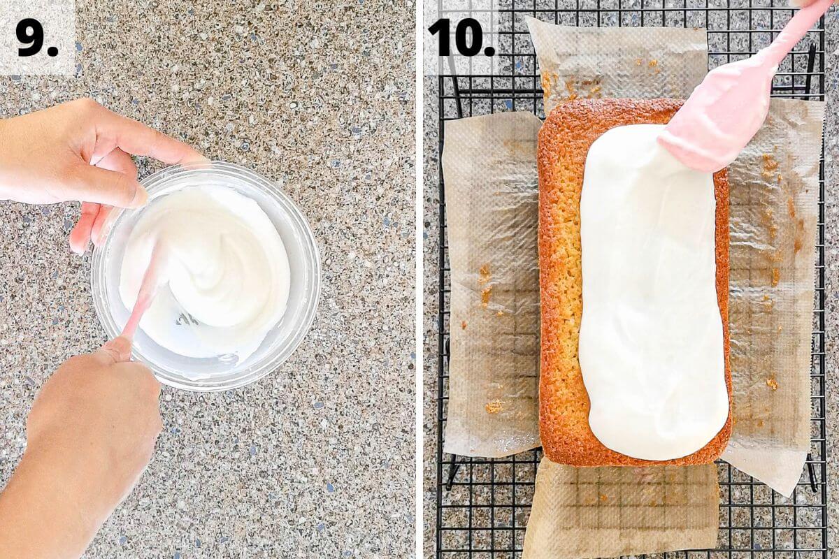 recipe steps 9 to 10 how to make iced lemon loaf cake