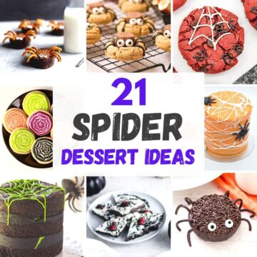 collage of the 21 best spider dessert ideas.