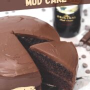 baileys chocolate mud cake with baileys ganache.