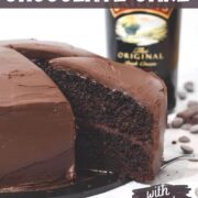irish cream chocolate cake with baileys ganache.
