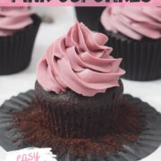 chocolate cupcakes with pink buttercream frosting easy recipe.