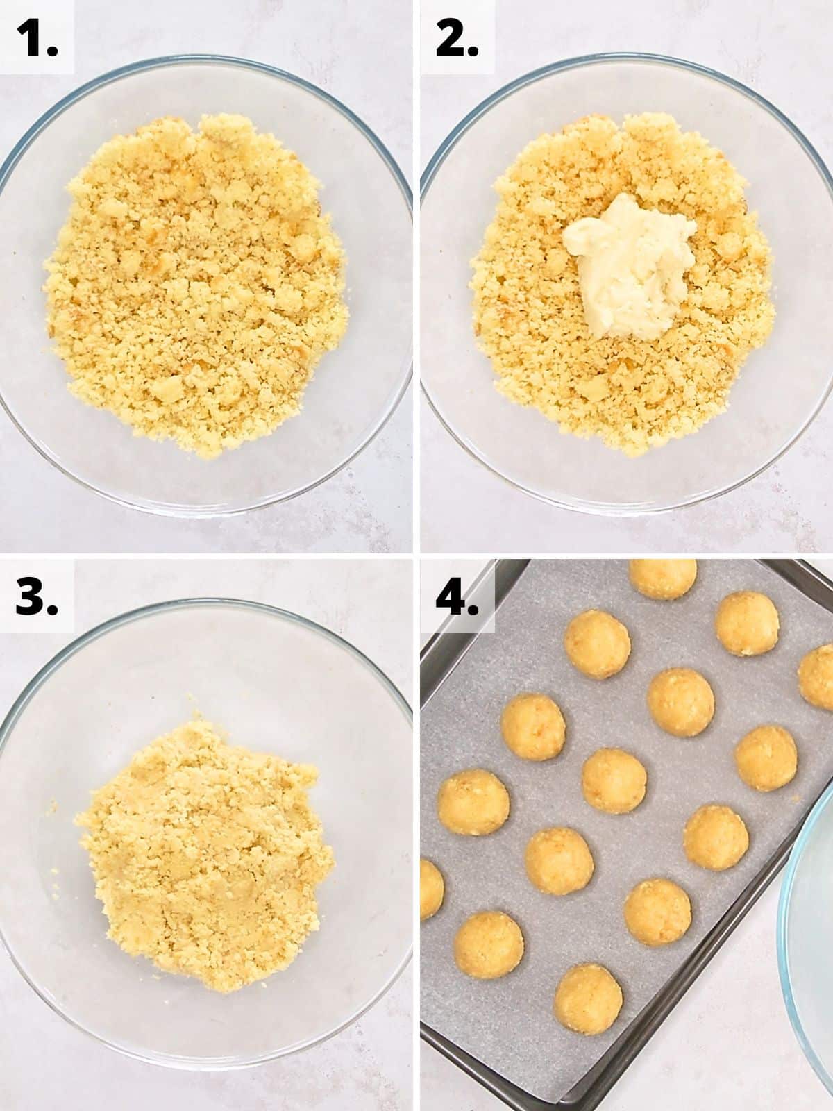 cake pops filling recipe method steps 1 to 4.