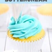 cute blue buttercream perfect for cakes.