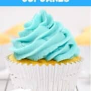 blue vanilla buttercream cupcakes recipe, easy and quick.